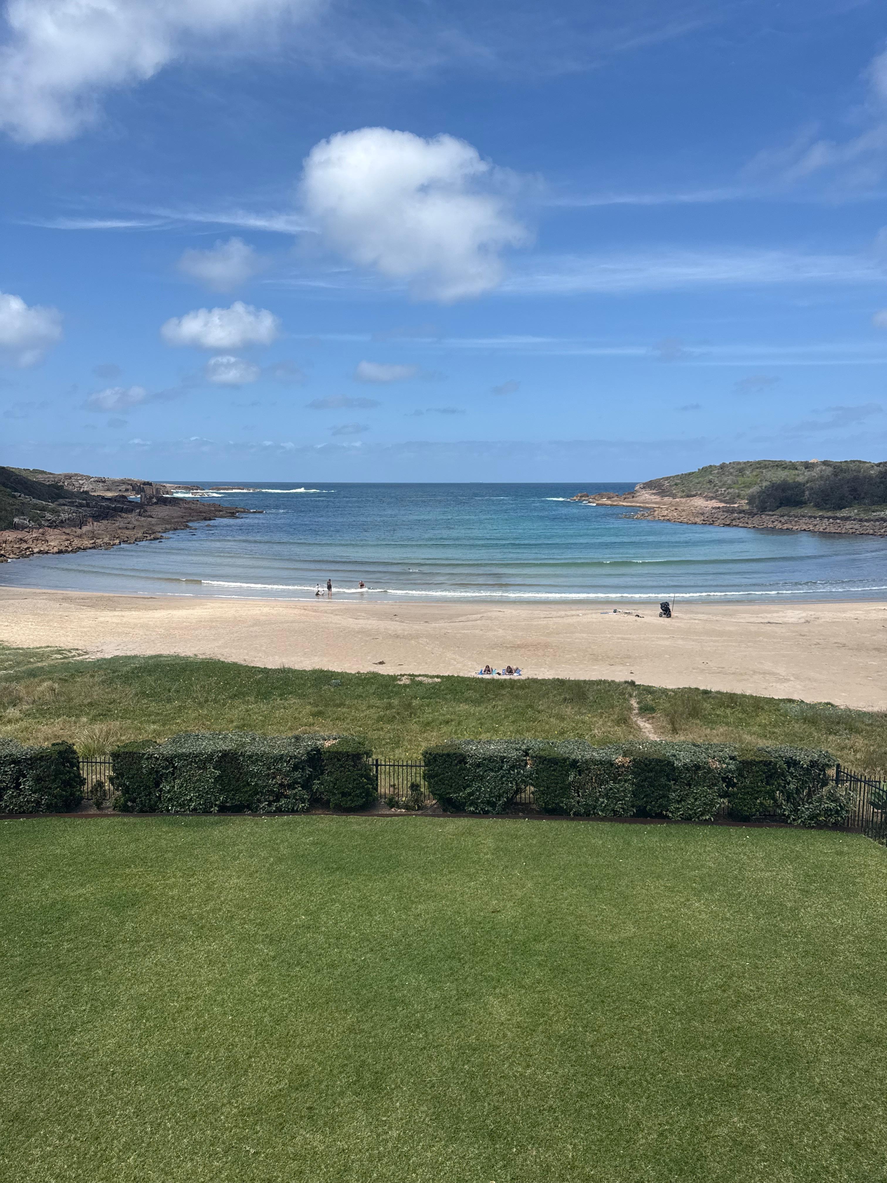 Backyard and access to the beach.