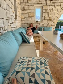 Lounge area with lots of shade