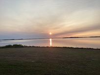 Sunrise, view from the outdoor balcony.