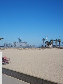 Next to the condo is the port for our Navy.