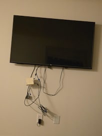 Wires hanging off tv