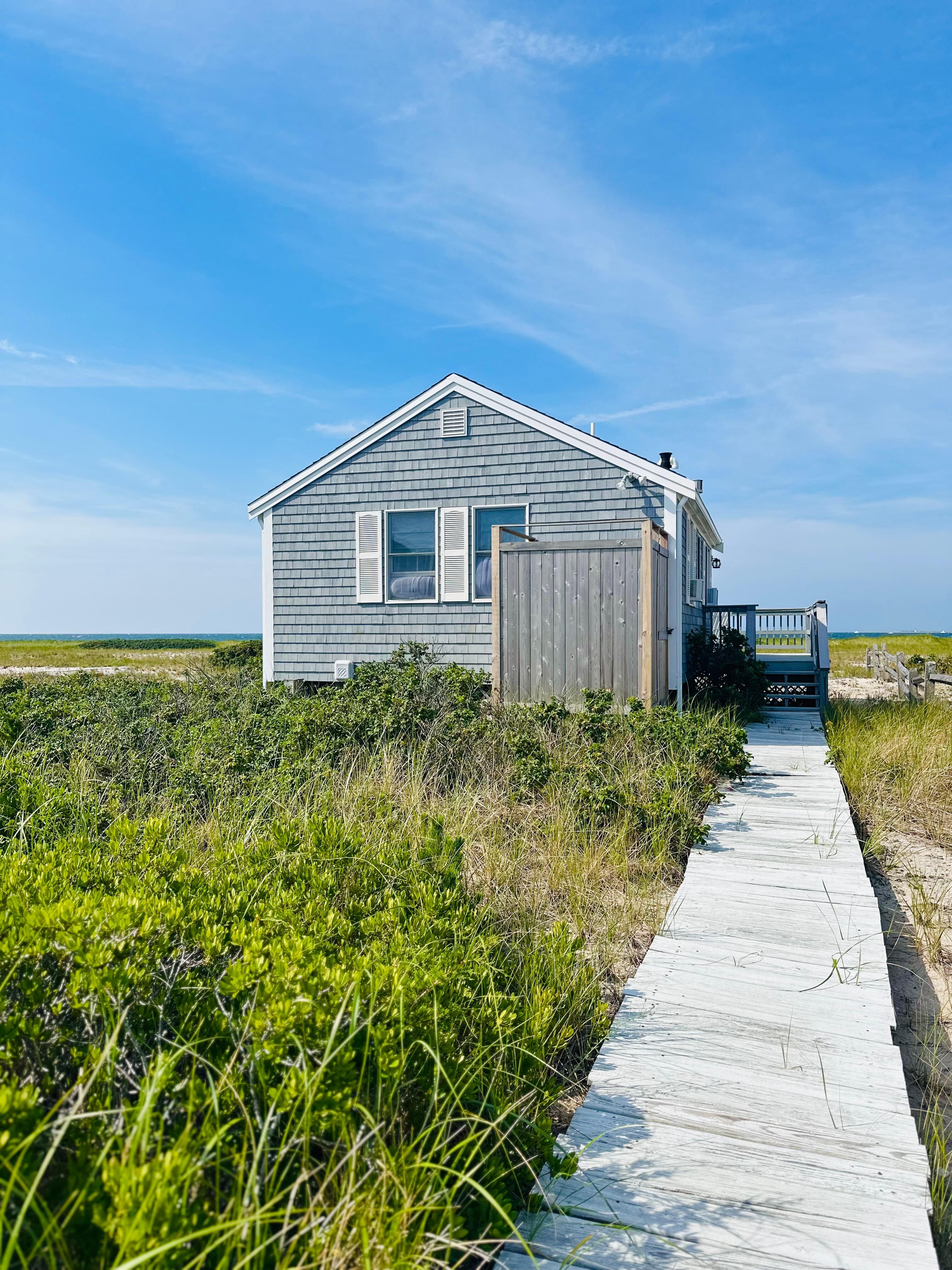Rear view of the Sea Glass cottage.
