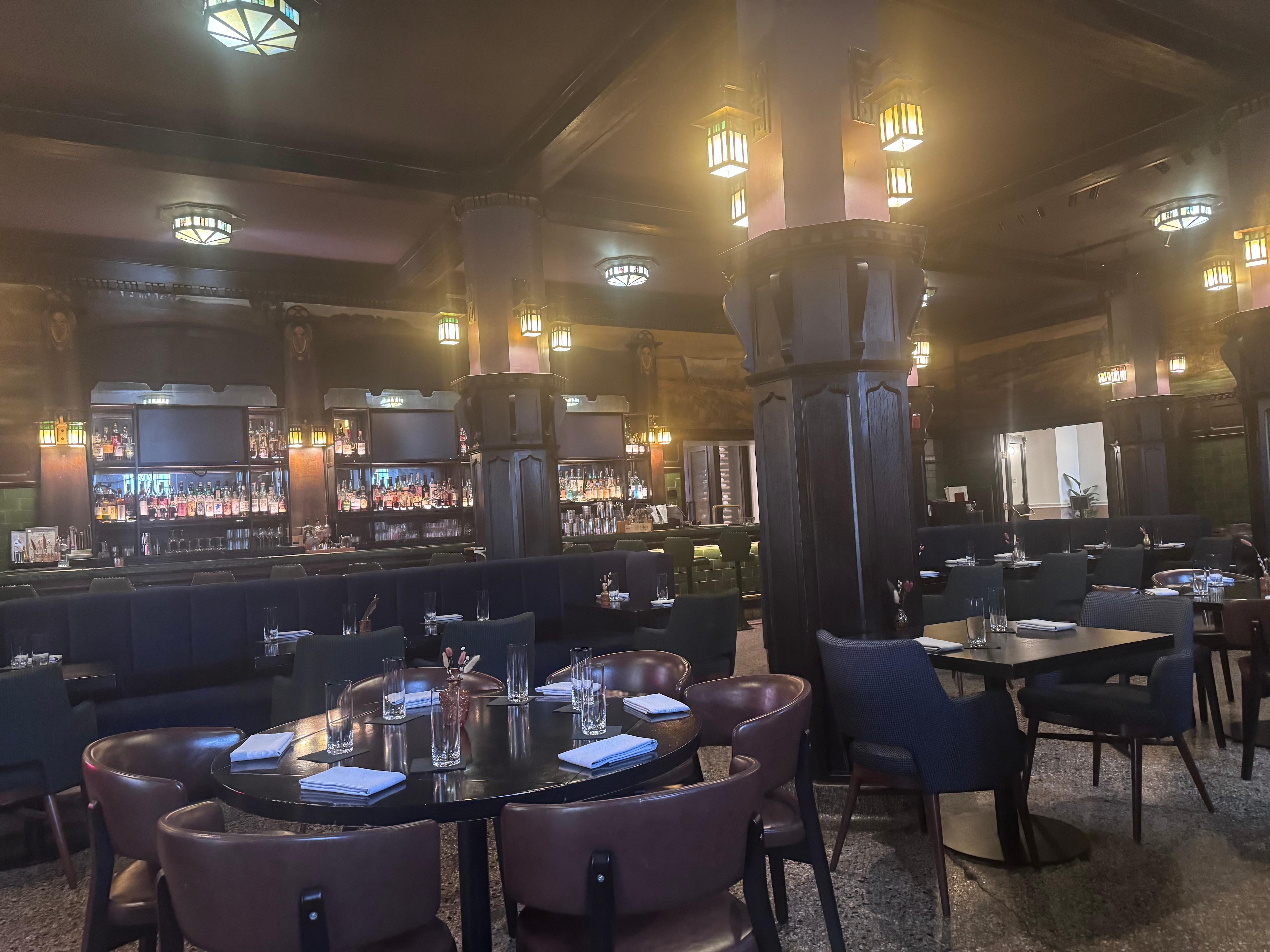 Beautiful historical, moody Savoy Restaurant and Bar.