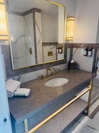 Toilet in the superior sea view room