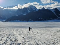Landed on a glacier. Ten passengers on the flight.
