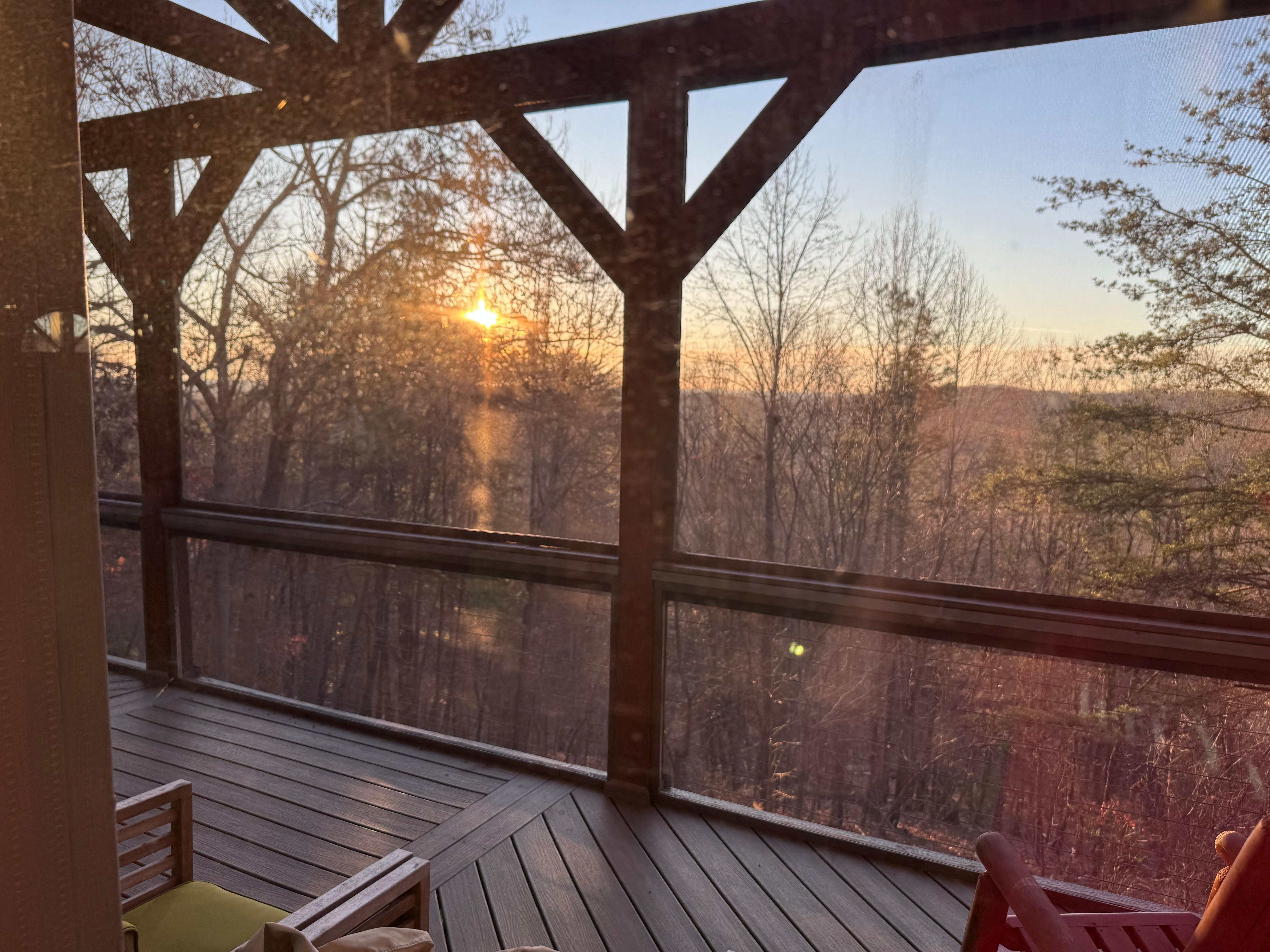 Morning view from the deck 