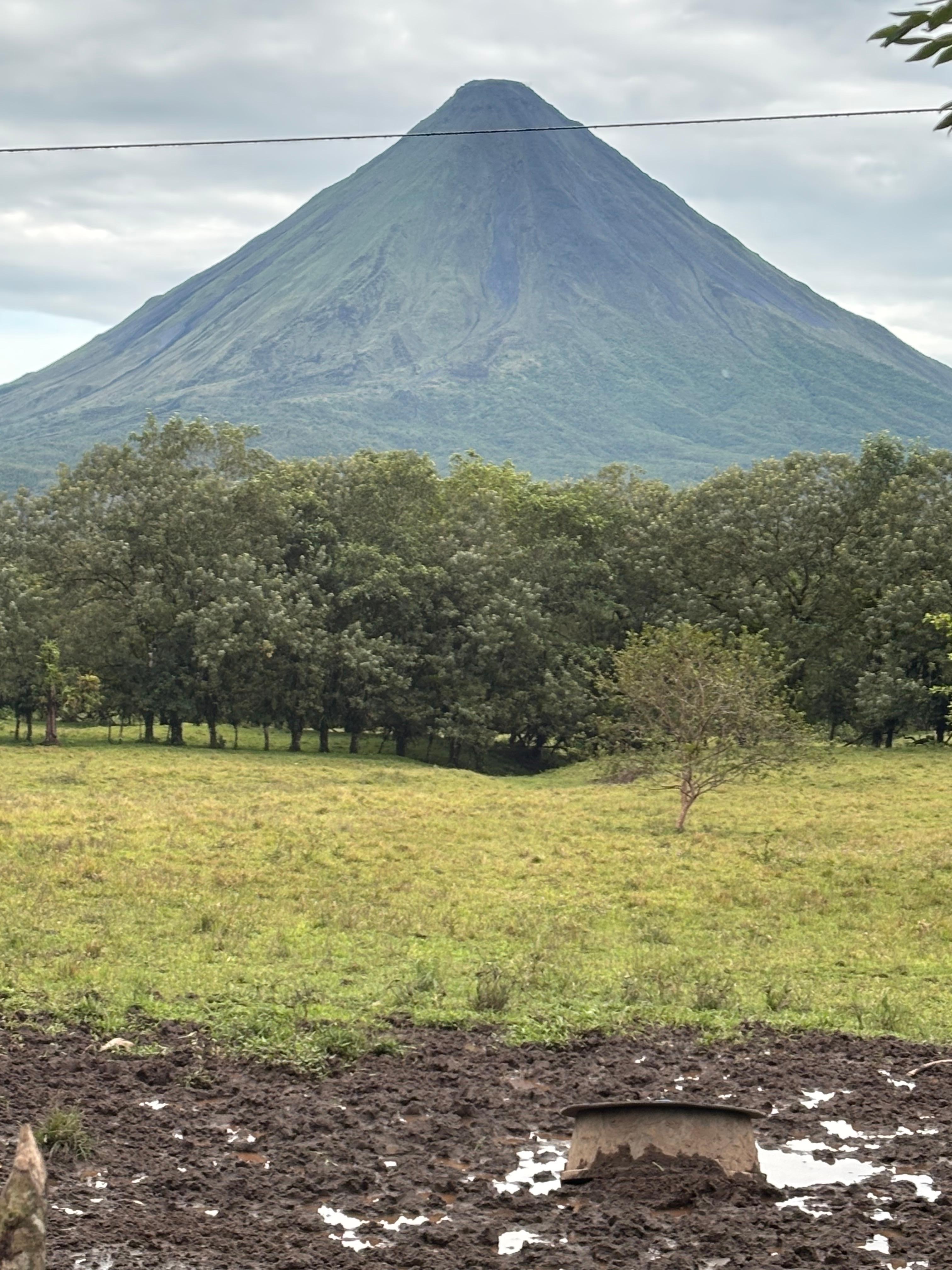 View of Aerenal mountain from the balcony of our room