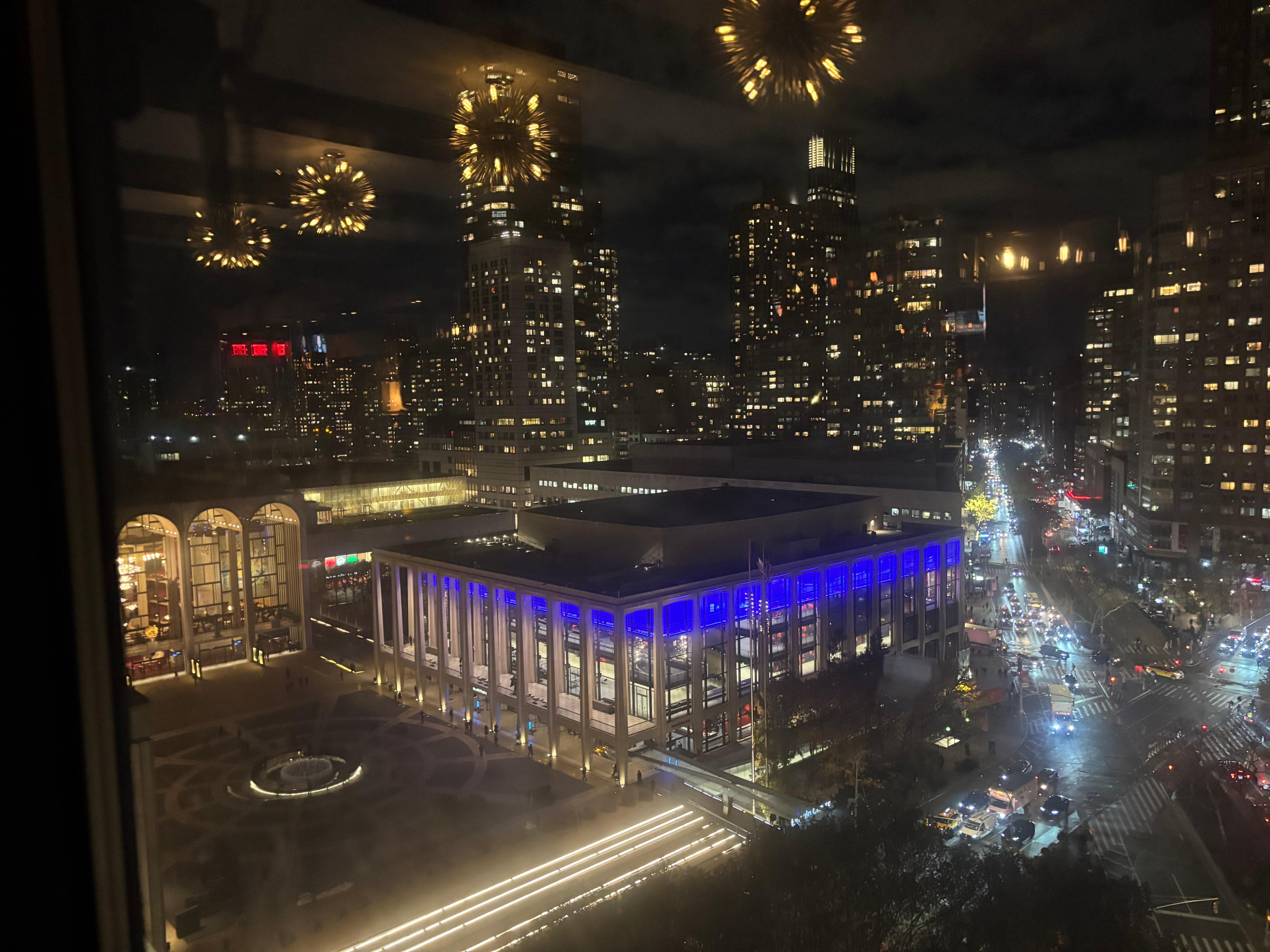 Lincoln center from the rooftop bar.