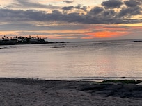 Sunset on the hotel beach