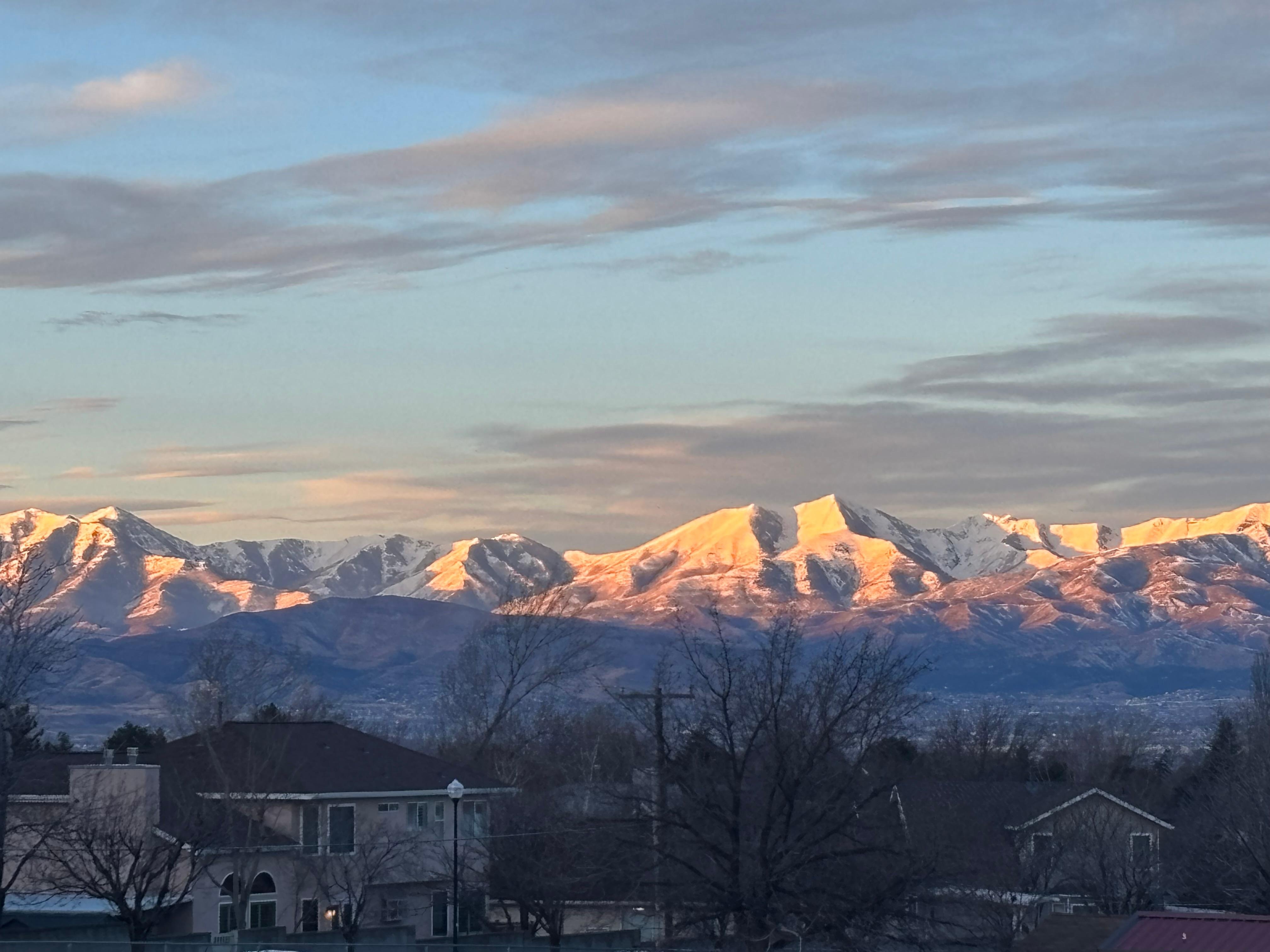 View from entrance and hot tub. 