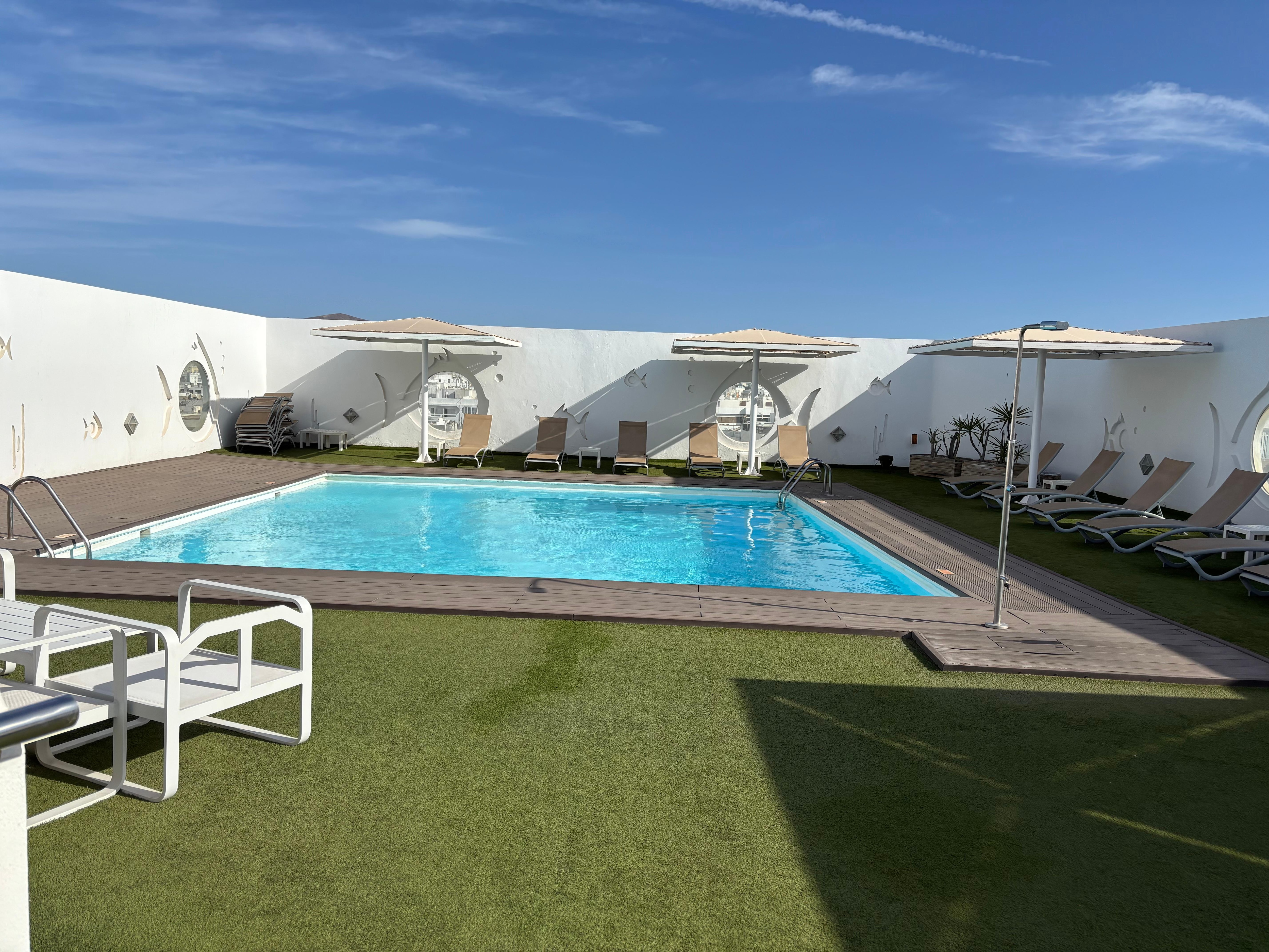 Piscina en el ático 