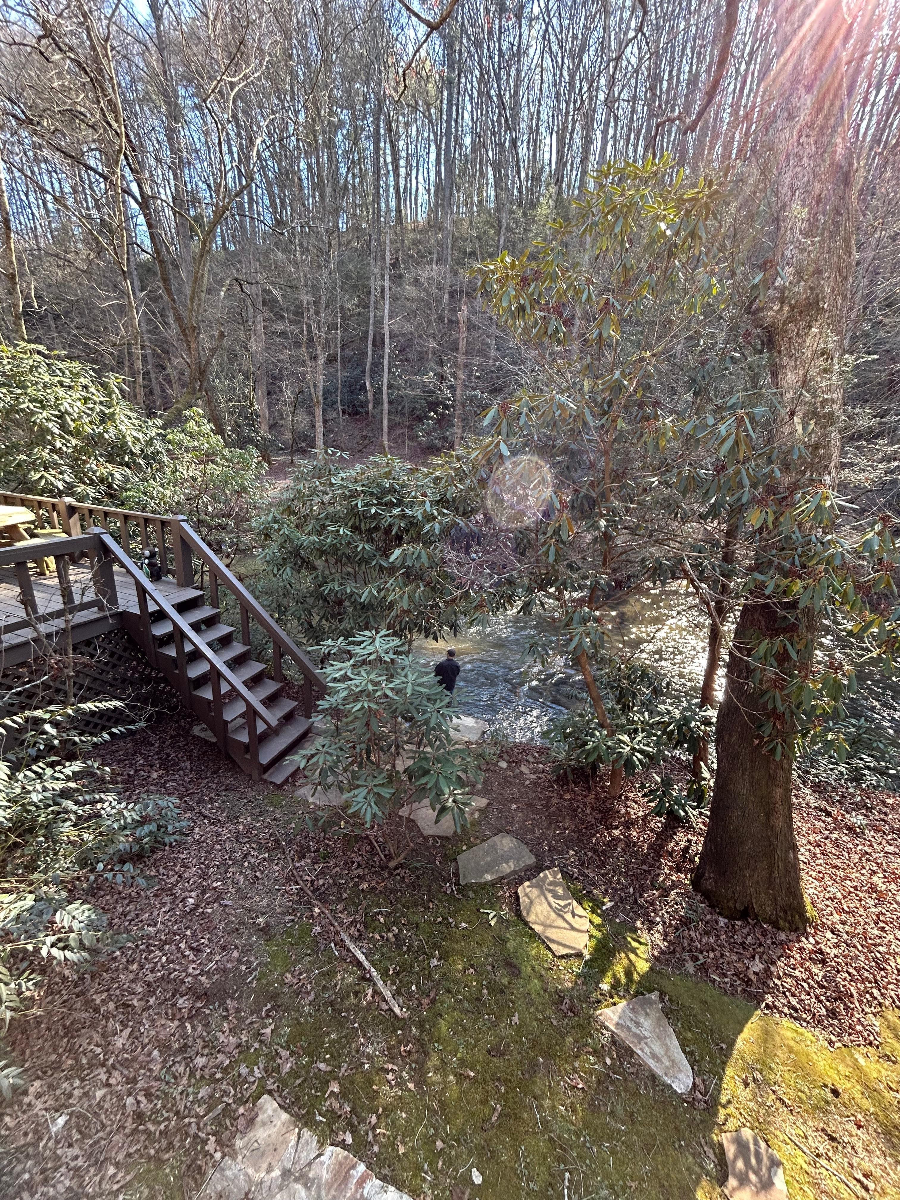 Back stairs to water