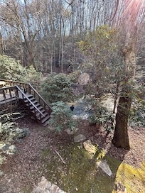Back stairs to water