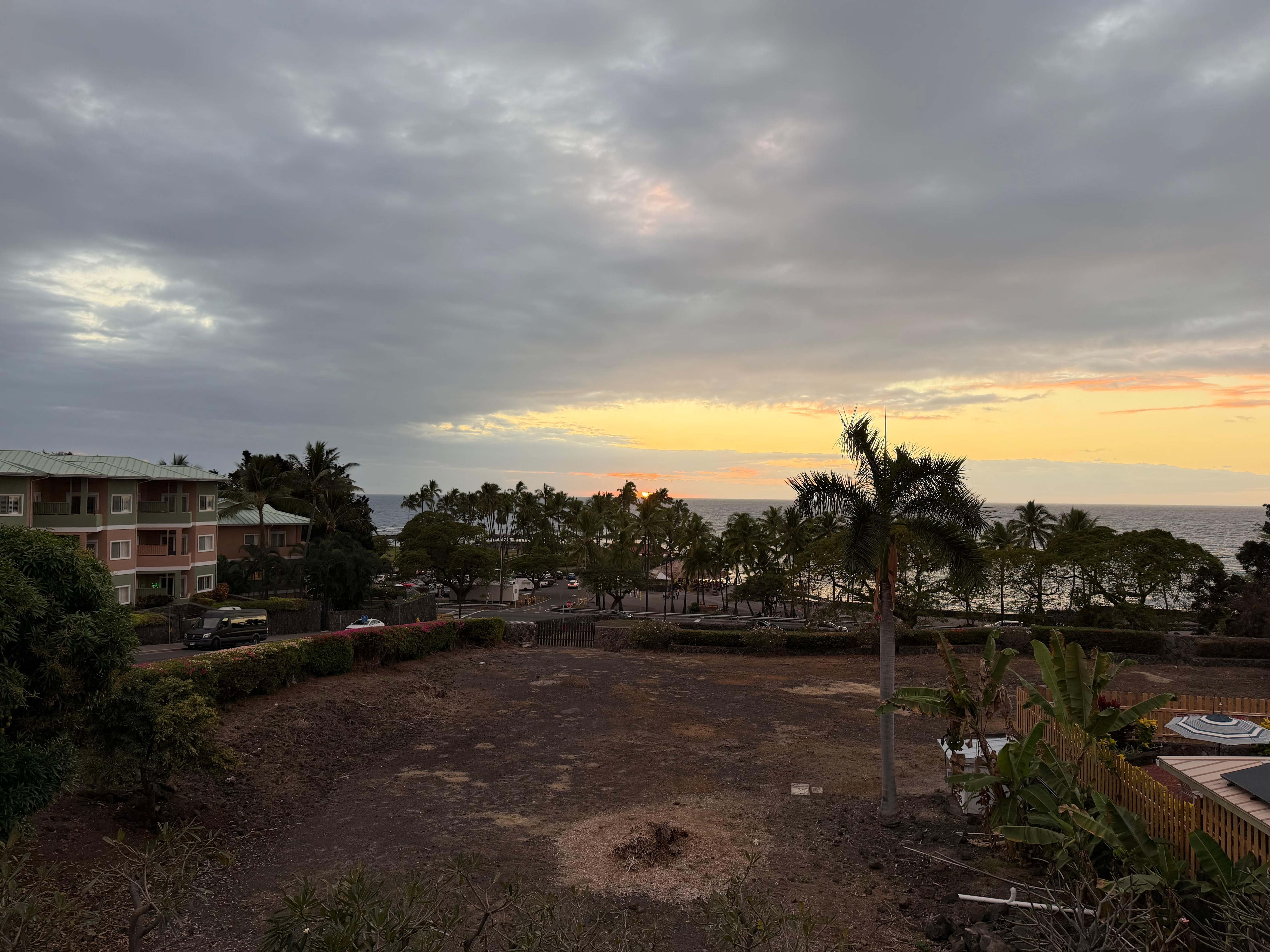 Sunset view from balcony.