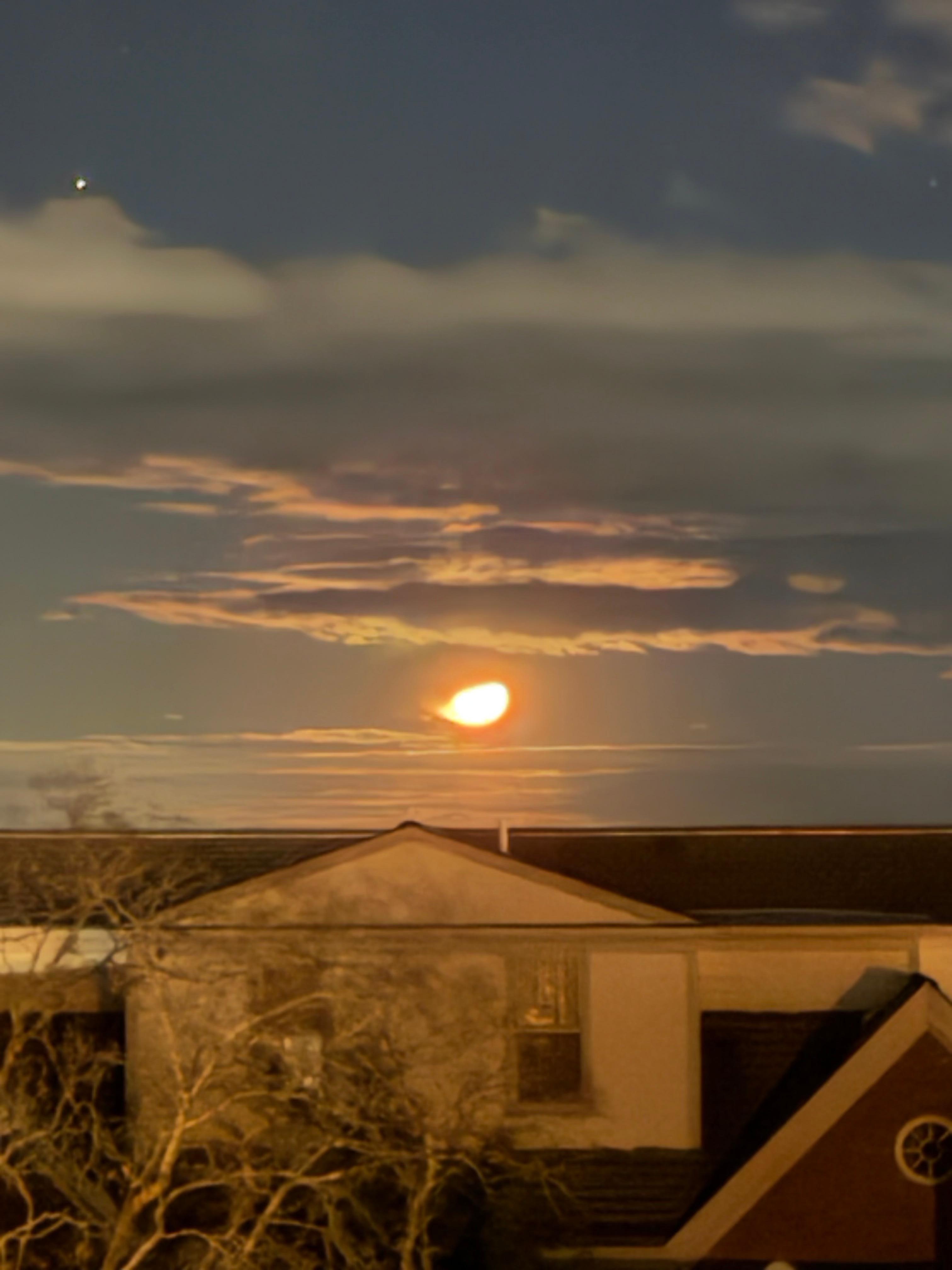 Moon from the rooftop. 
