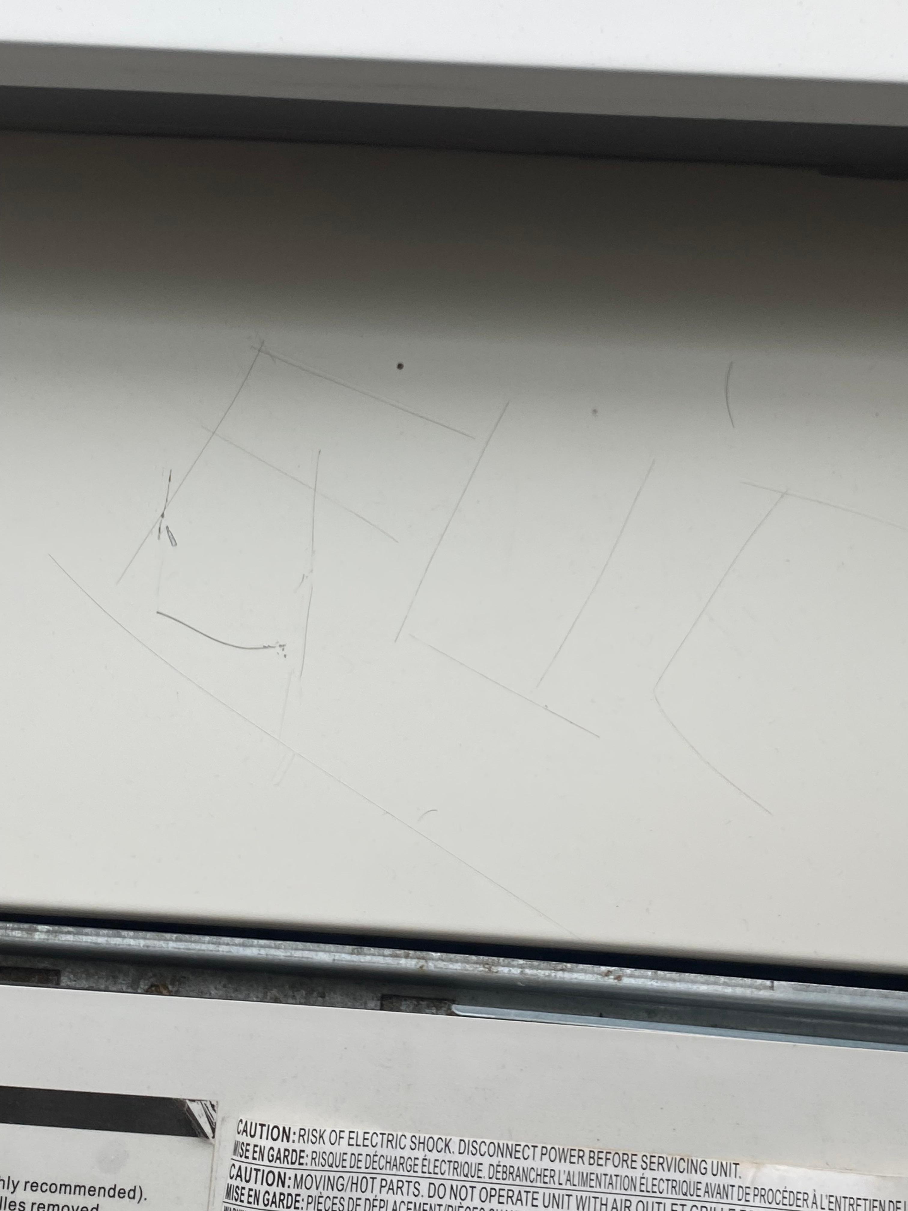 Graffiti on ac unit 