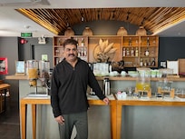 Picture of my father taken at the restaurant.