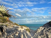 View approaching beach