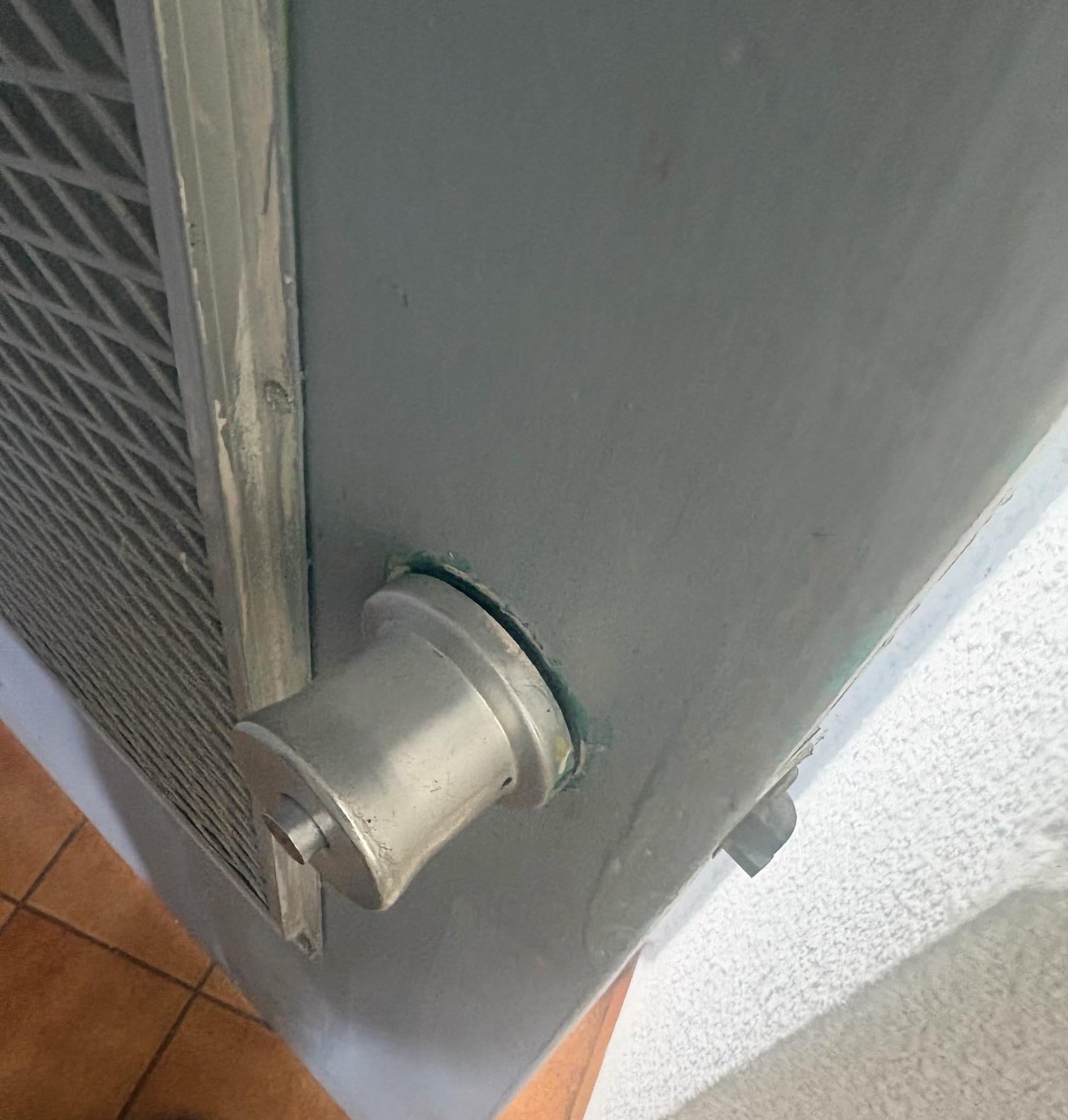 Still using a key to lock door. 