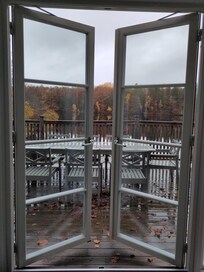 Blick aus dem Wohnzimmer