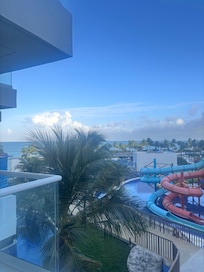 View of kiddie water park from our balcony