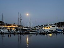 Full moon over Penobscot Bay. A short walk from the hotel.