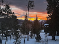 The sunrise from the back deck