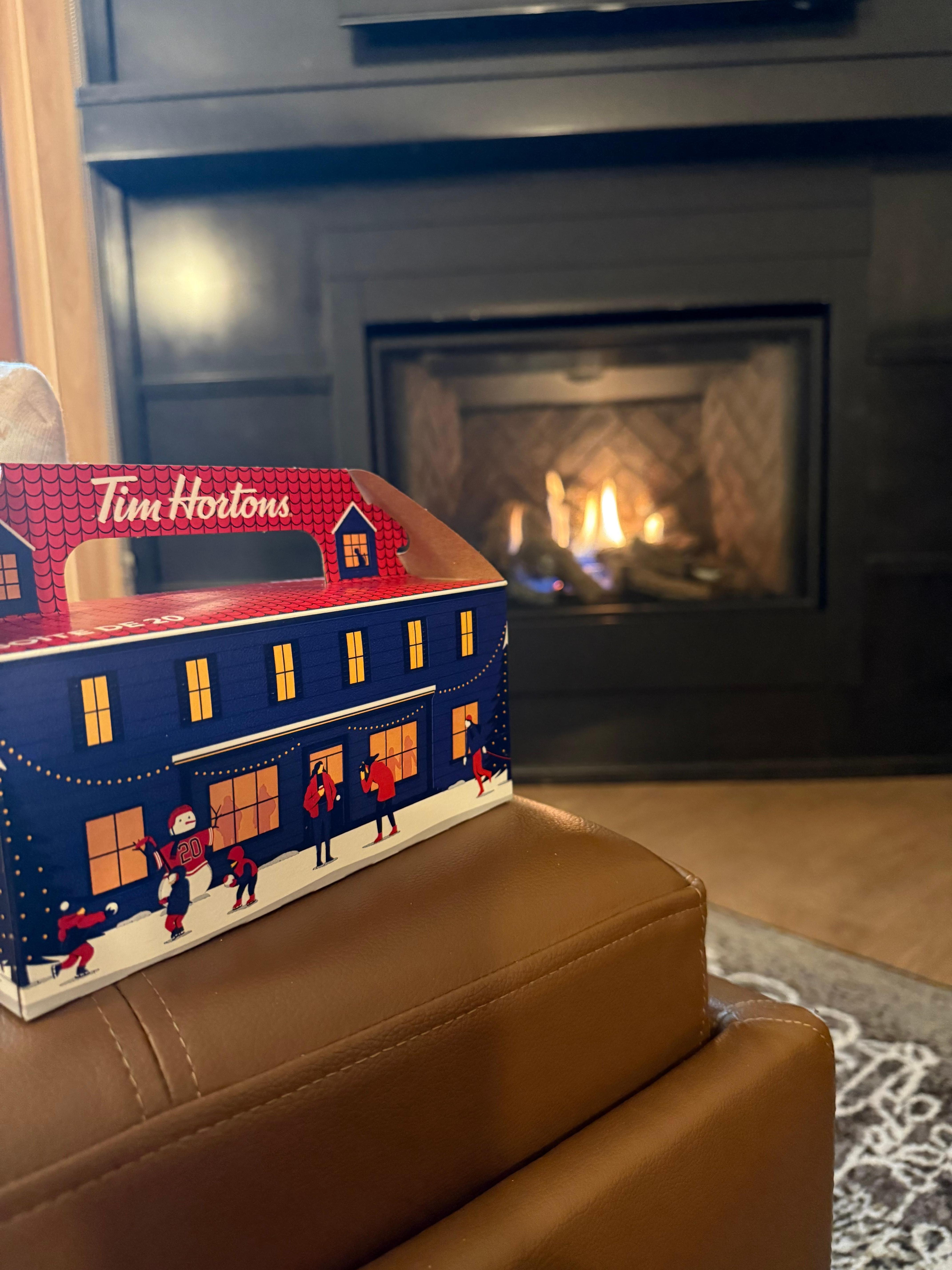 Fire place in the suite 