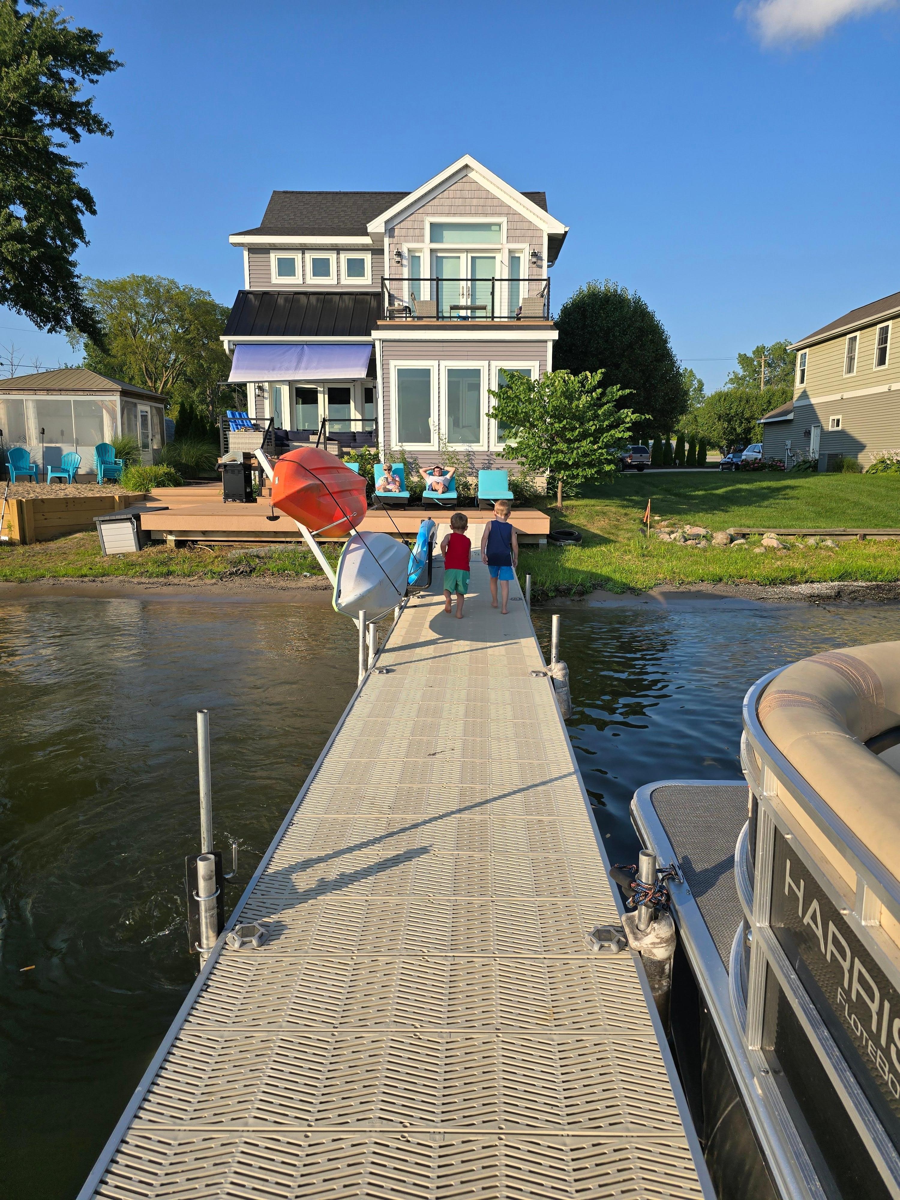 The kids loved "visiting" the boat!