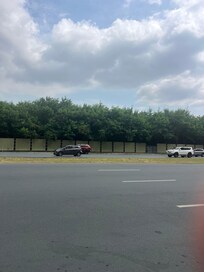 Walking outside the hotel