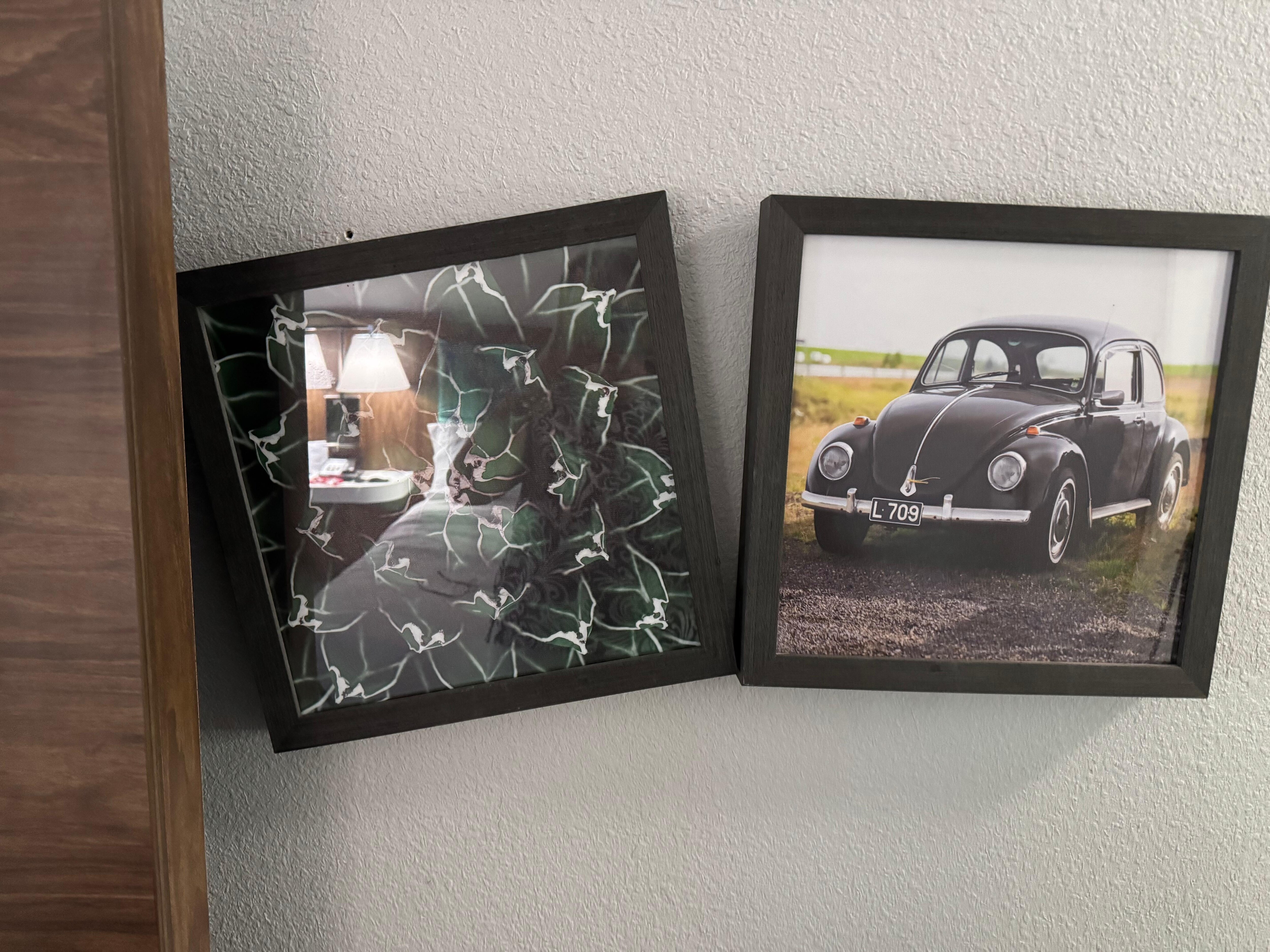 Picture hanging on wall 