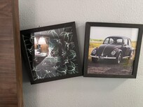Picture hanging on wall