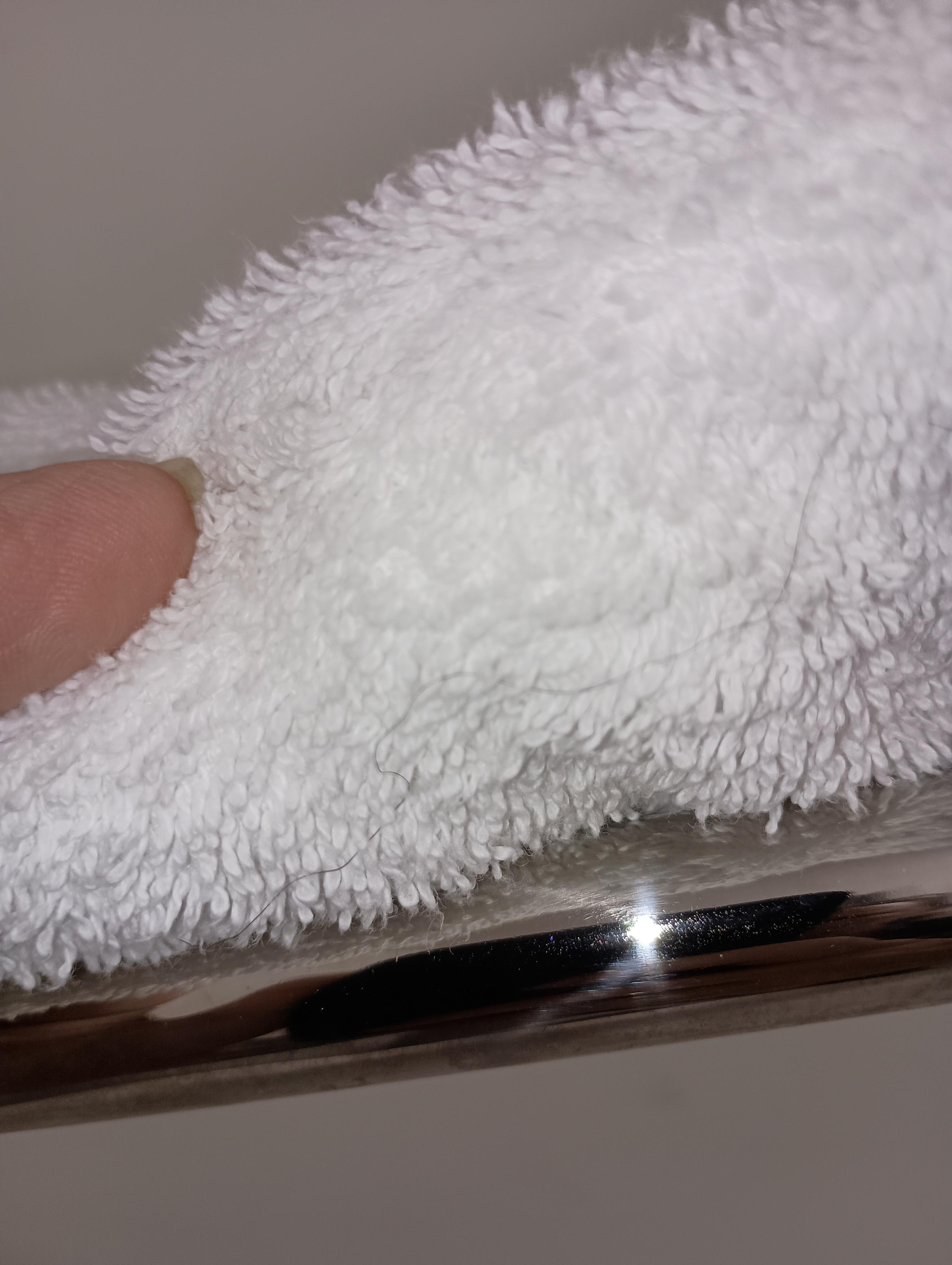 hair in the washcloth
