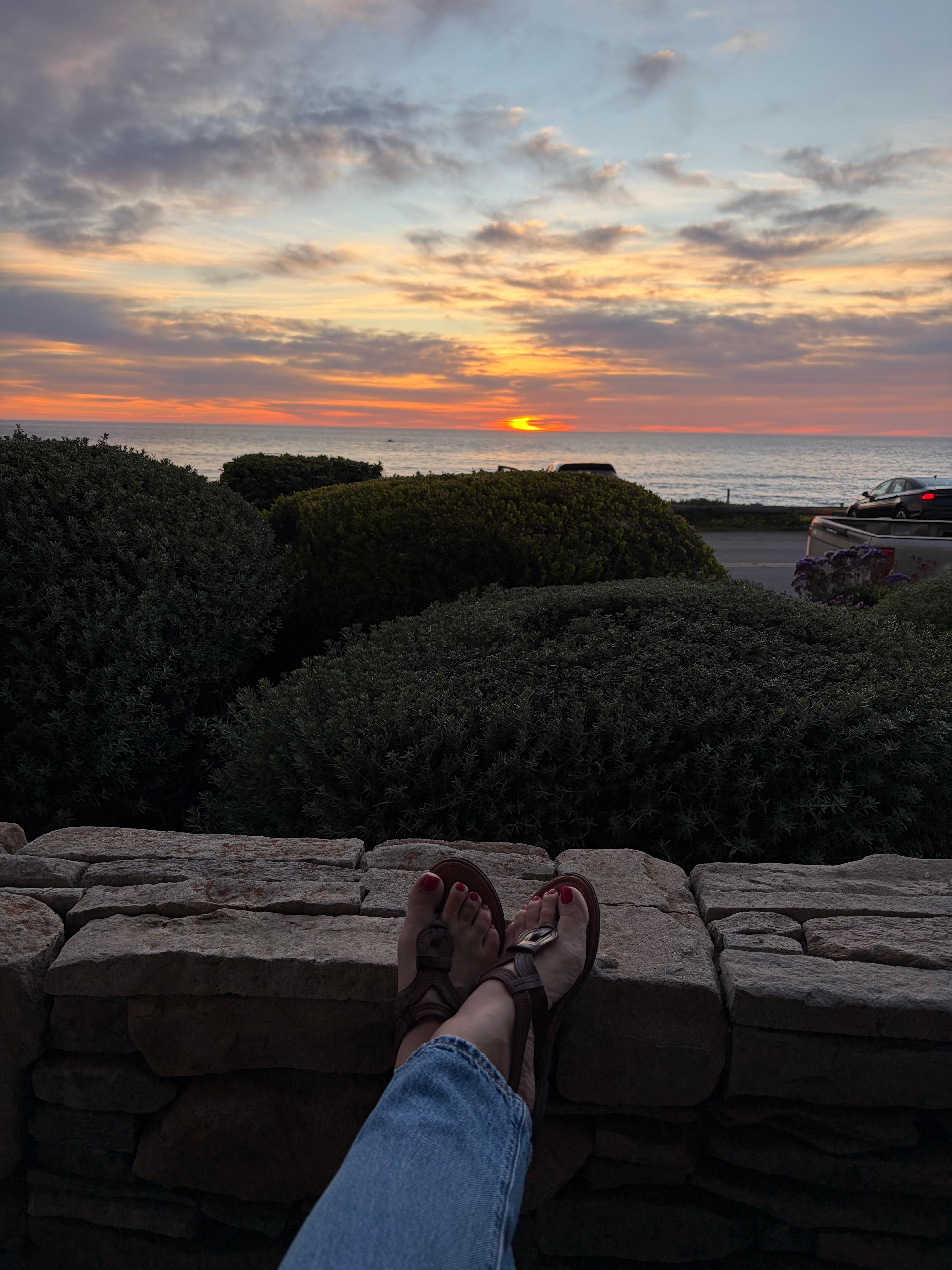 Watching the sunset from our room veranda