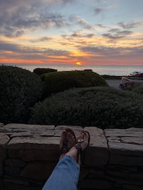 Watching the sunset from our room veranda