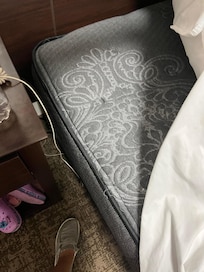 No mattress cover.