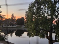 View of sunset from the deck.