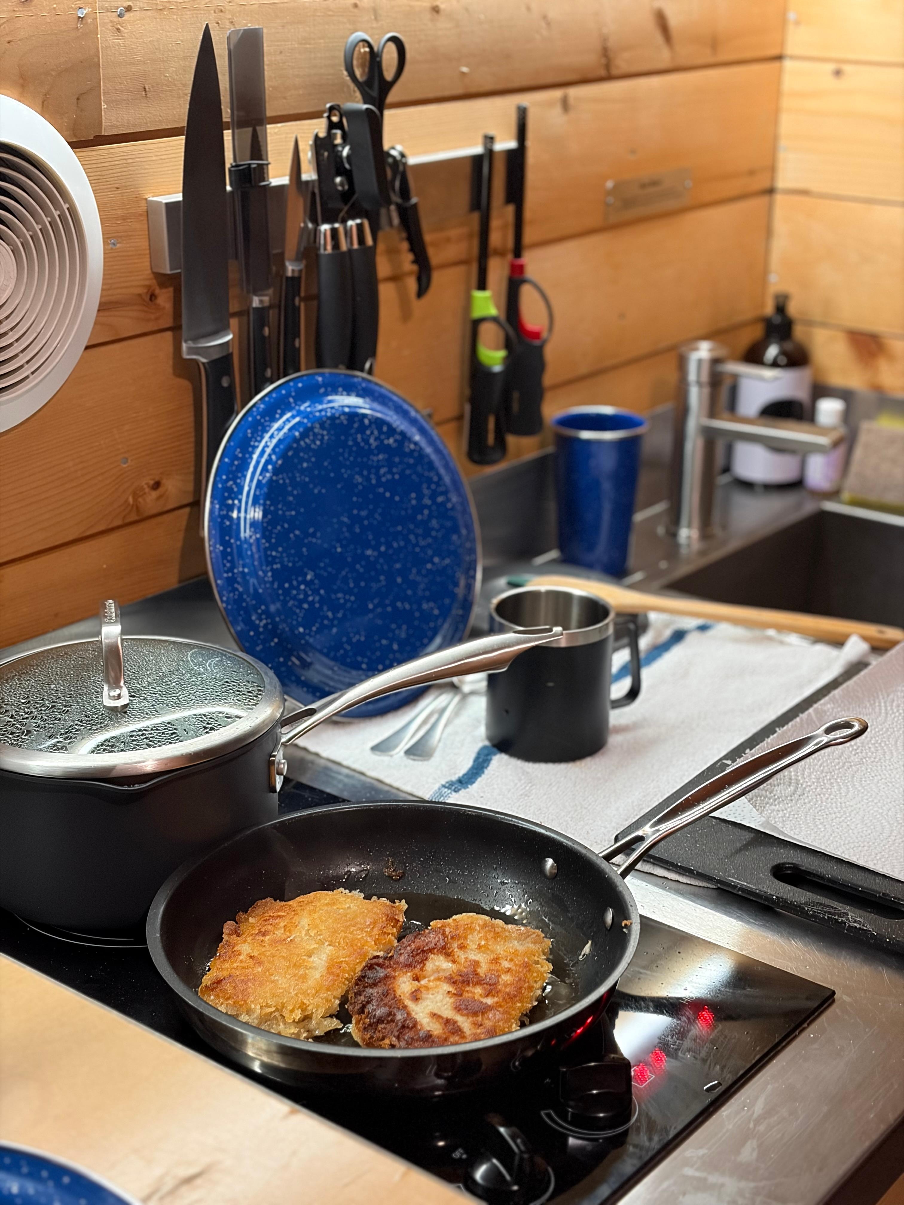 Made pork katsu for a dinner.