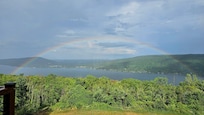 View from the living room with rainbow 🌈