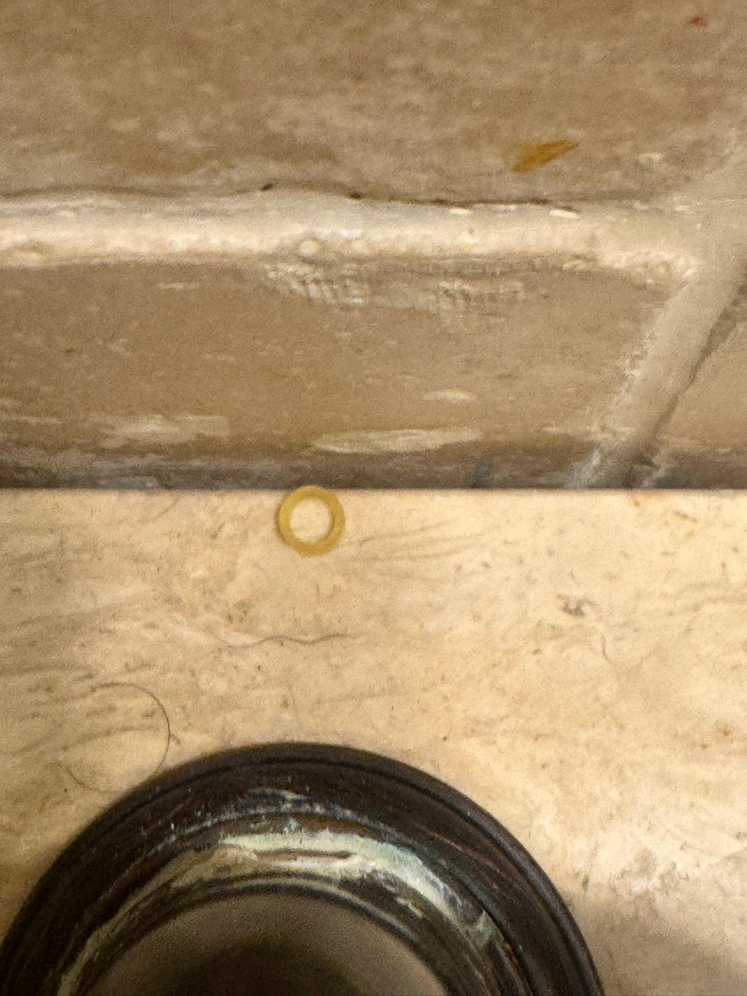 Here's the retainer you can't visibly see the hair but there was a lot of hair around this looks like bathroom was not cleaned