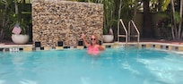 Loved the waterfall feature at the pool!