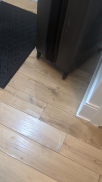 Soaked flooring near laundry area. We were told not to use the washer but offered no cleanup support.