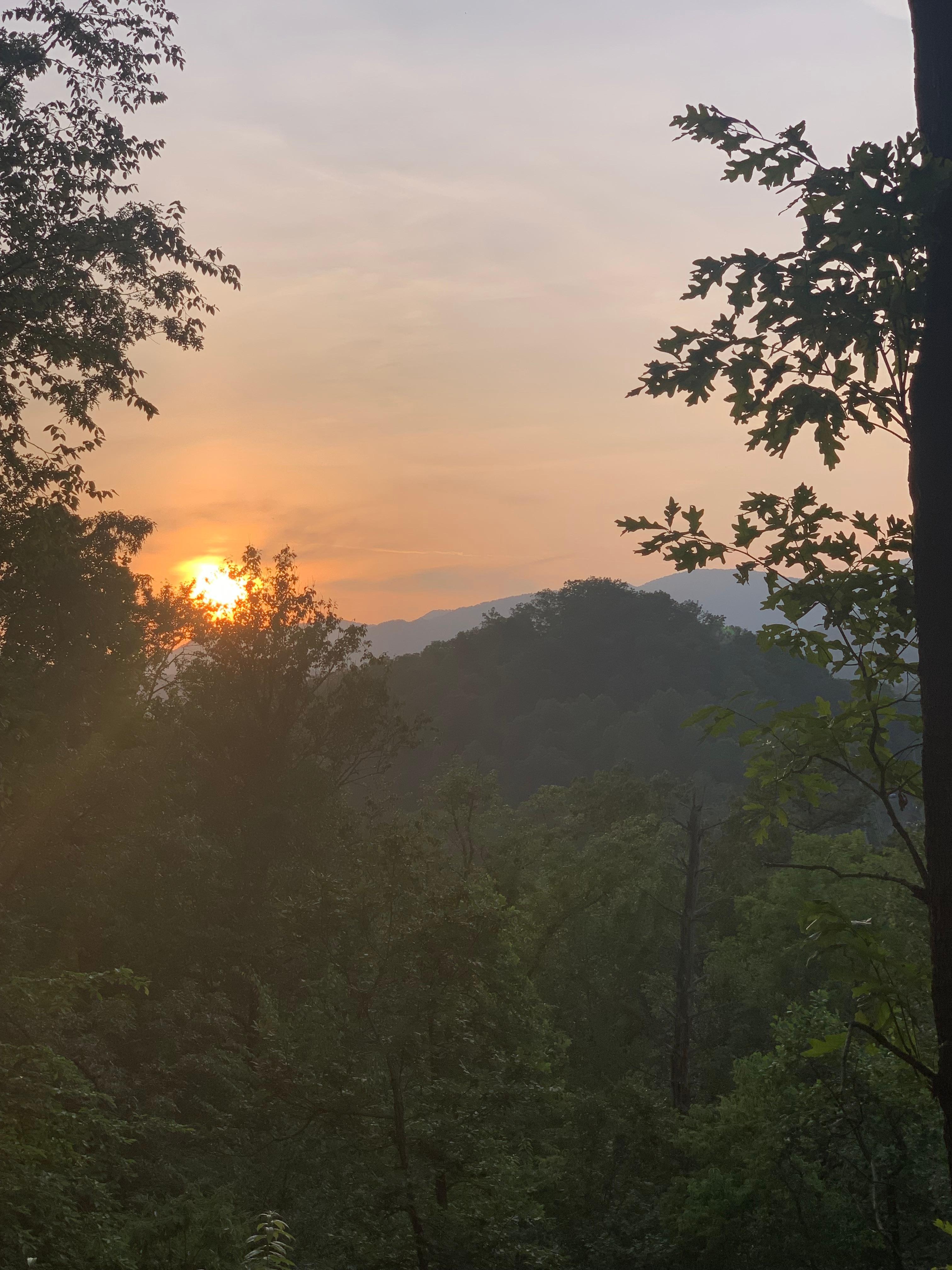 Sunset from the porch 