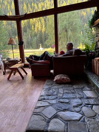 Our morning view. We saw elk one morning.