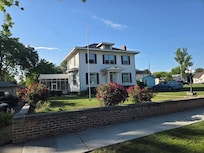 The front of the home