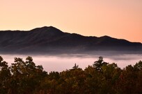 Sunrise with valley fog from deck