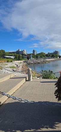 Looking at the hotel, from the boardwalk.