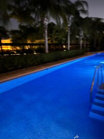 Swim out pool at night