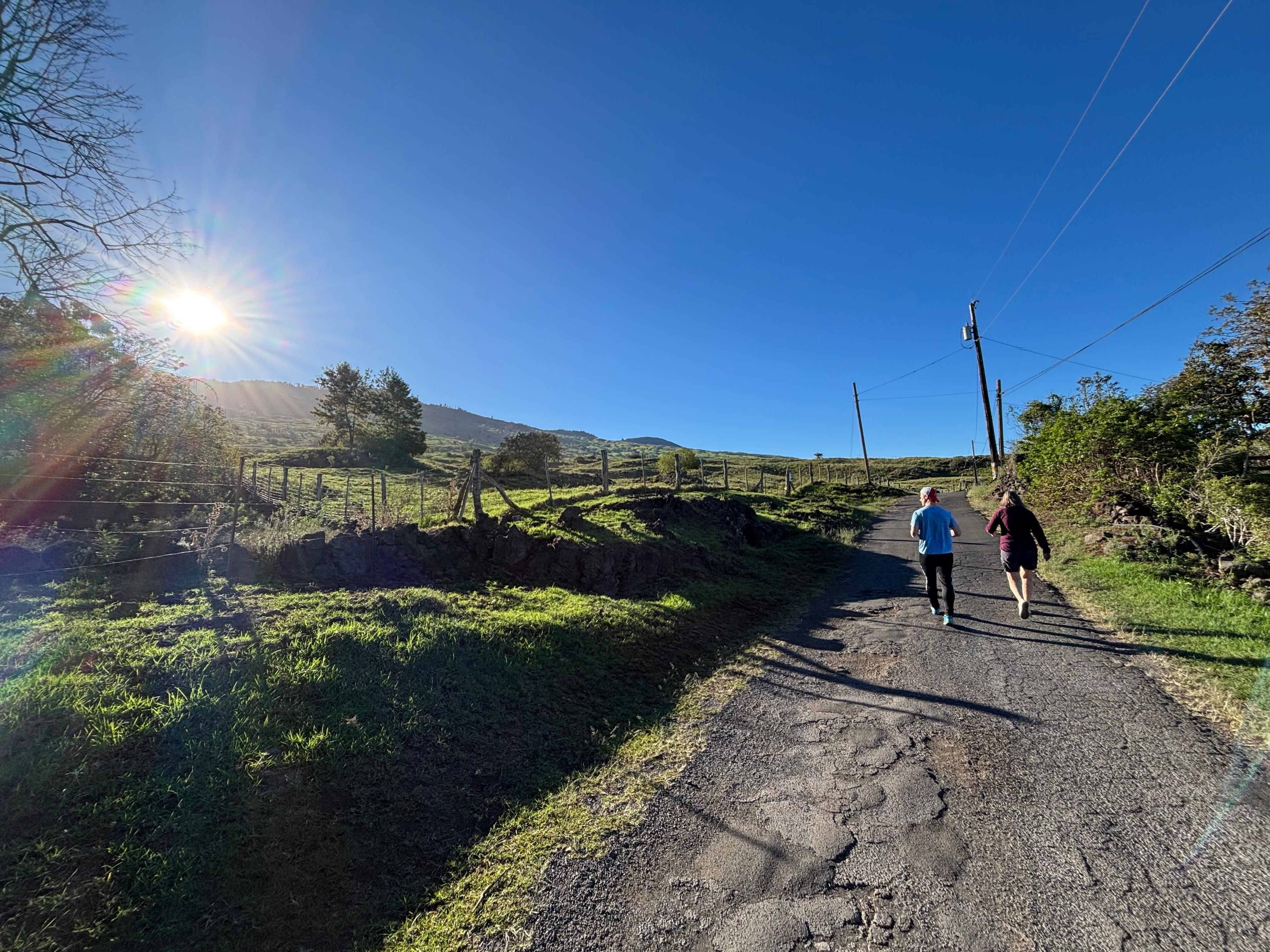 Walk to Grandma’s coffee house in the early morning.