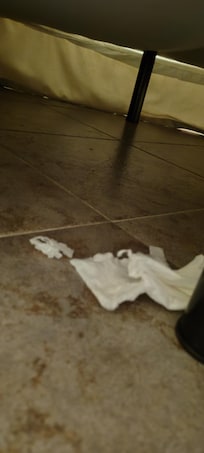 There was dirty paper under my bed